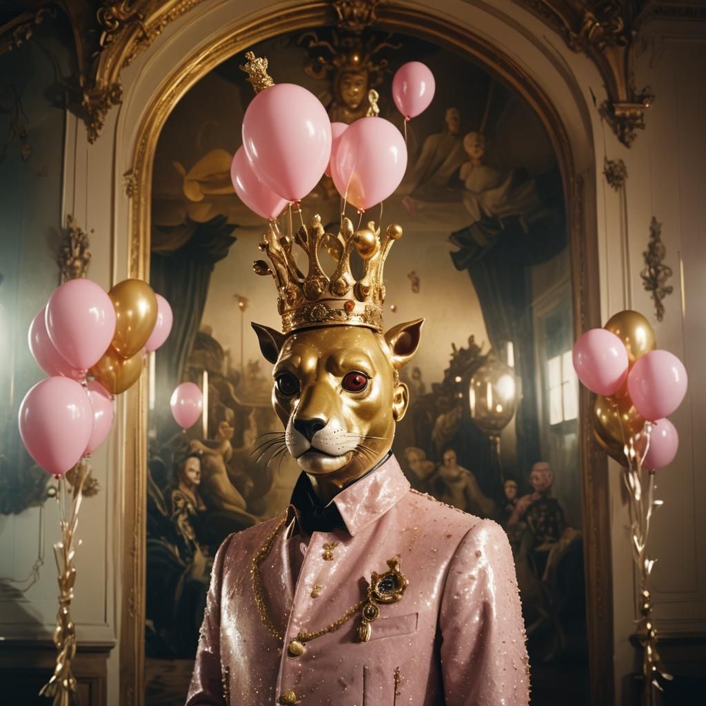 Anthropomorphic Animal Portrait in Surrealist Style