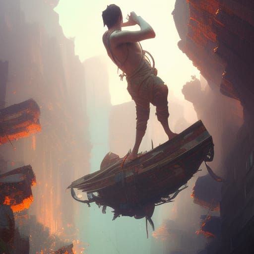 Man Falls into Pit: Concept Art in Unreal Engine
