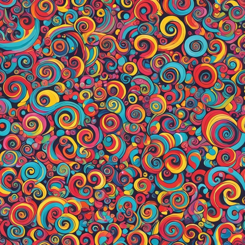 Vibrant Candyland Book Cover with Gouache Swirls