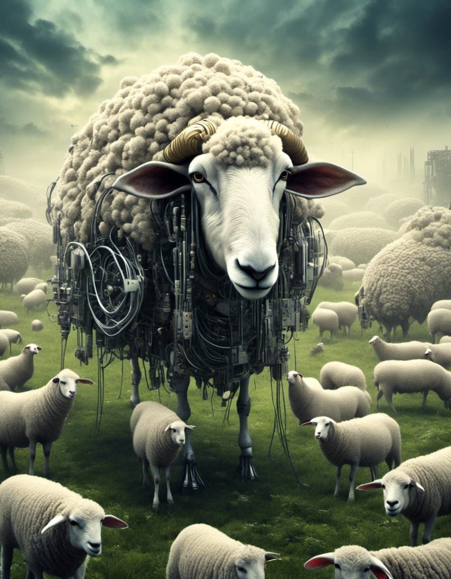 Android Sheep Dream of Electric Shepherds Portrait