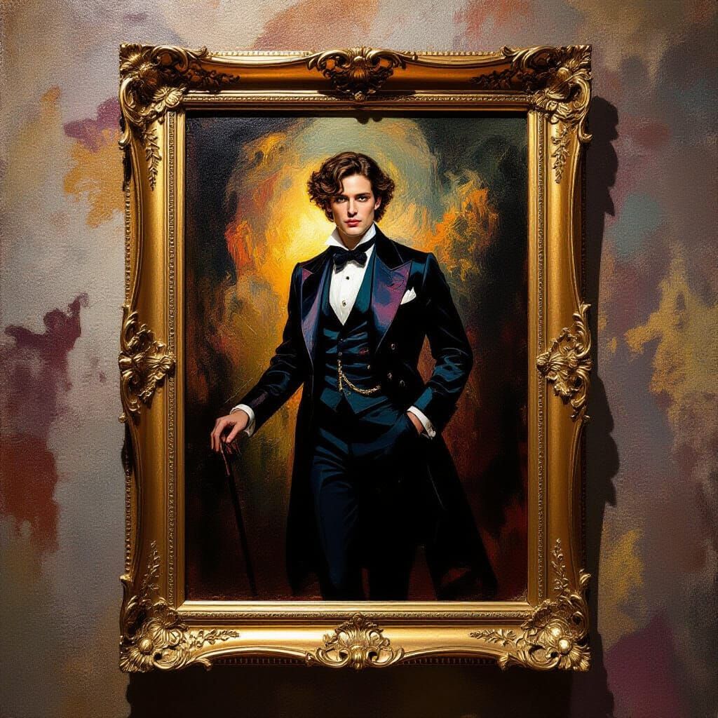 Dorian Gray Painting Comes Alive with Dramatic Lighting