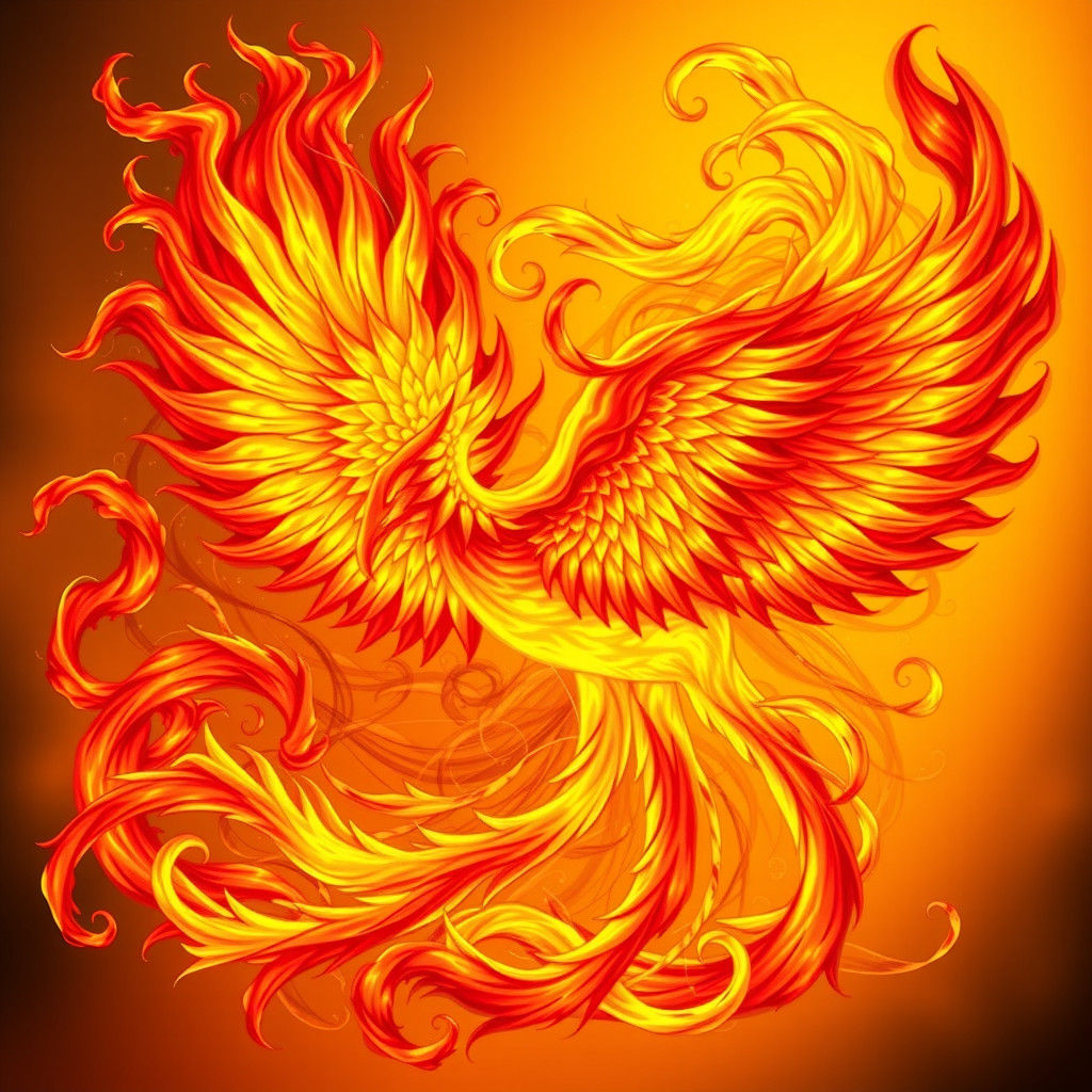 Ethereal Phoenix Portrait in LightWave 3D Style