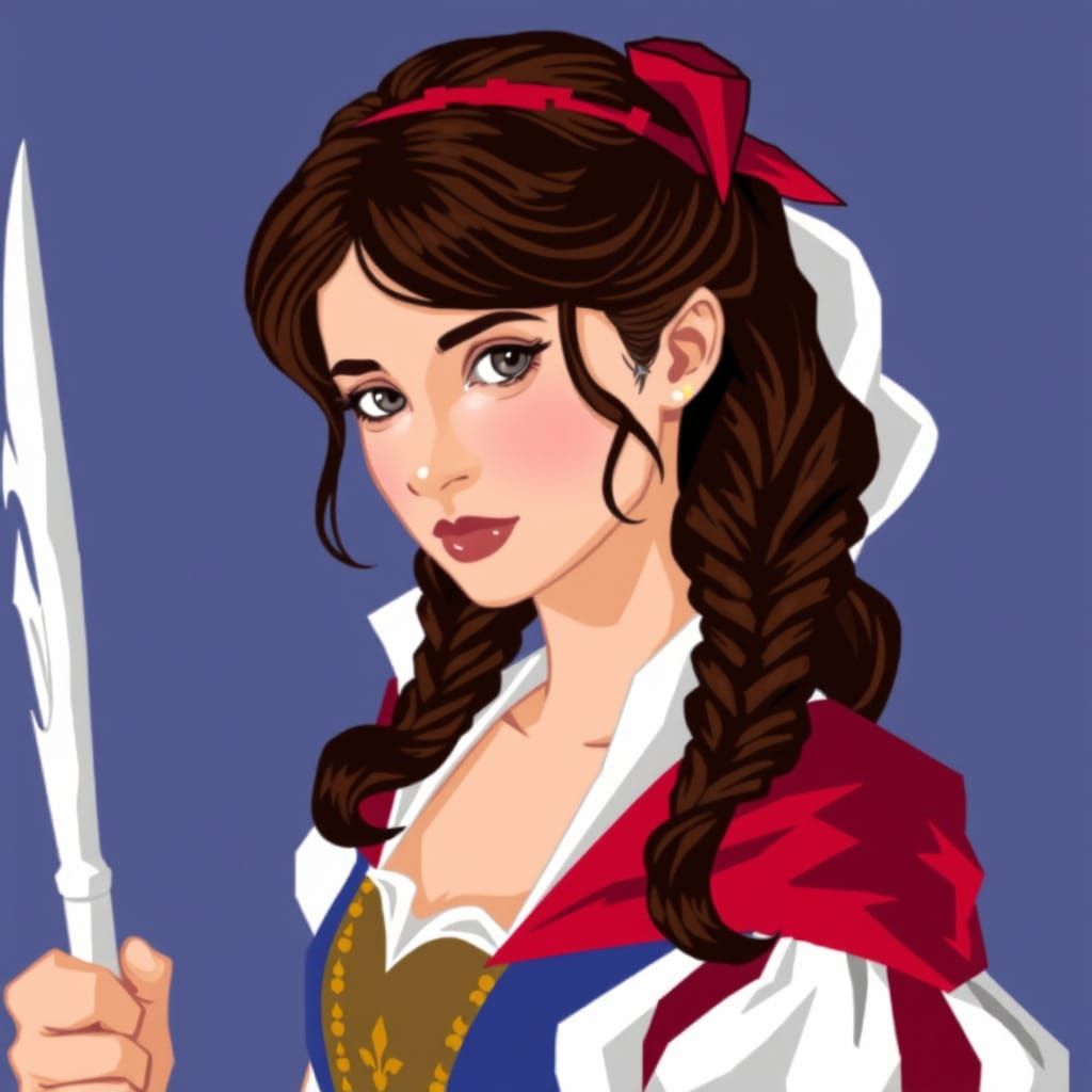 Hermione Granger as Snow White: An AI Interpretation