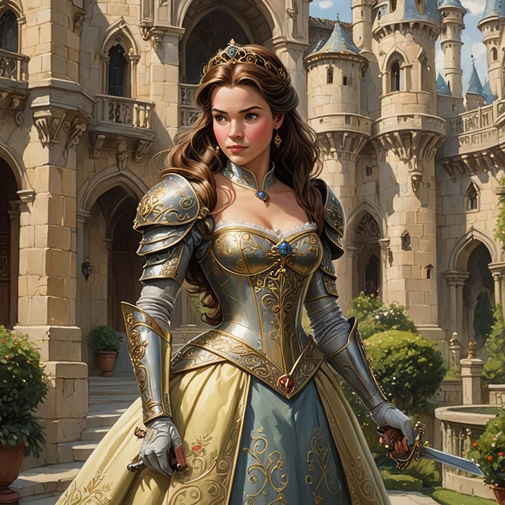 Princess Belle as Palace Guard in Fantasy Style