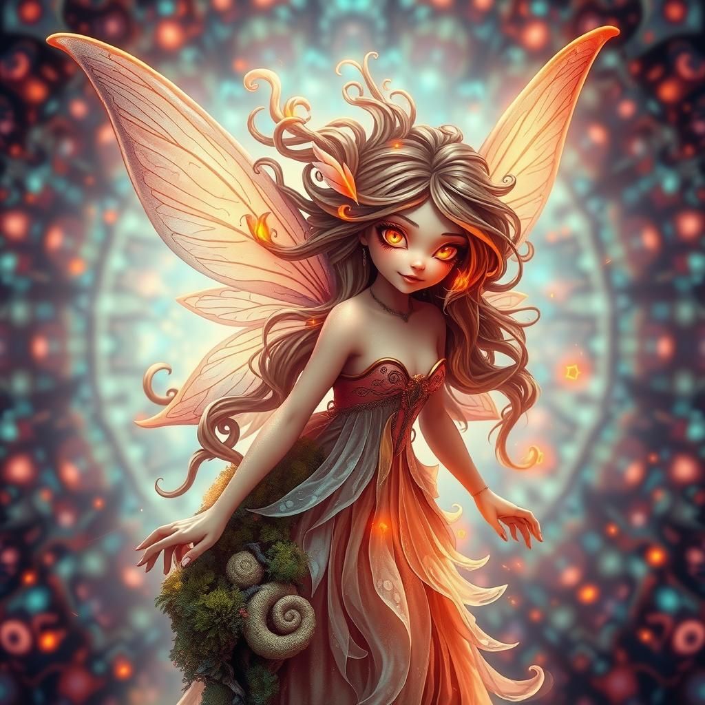 a stunning fairy mixed  with touches of all four elements mi...