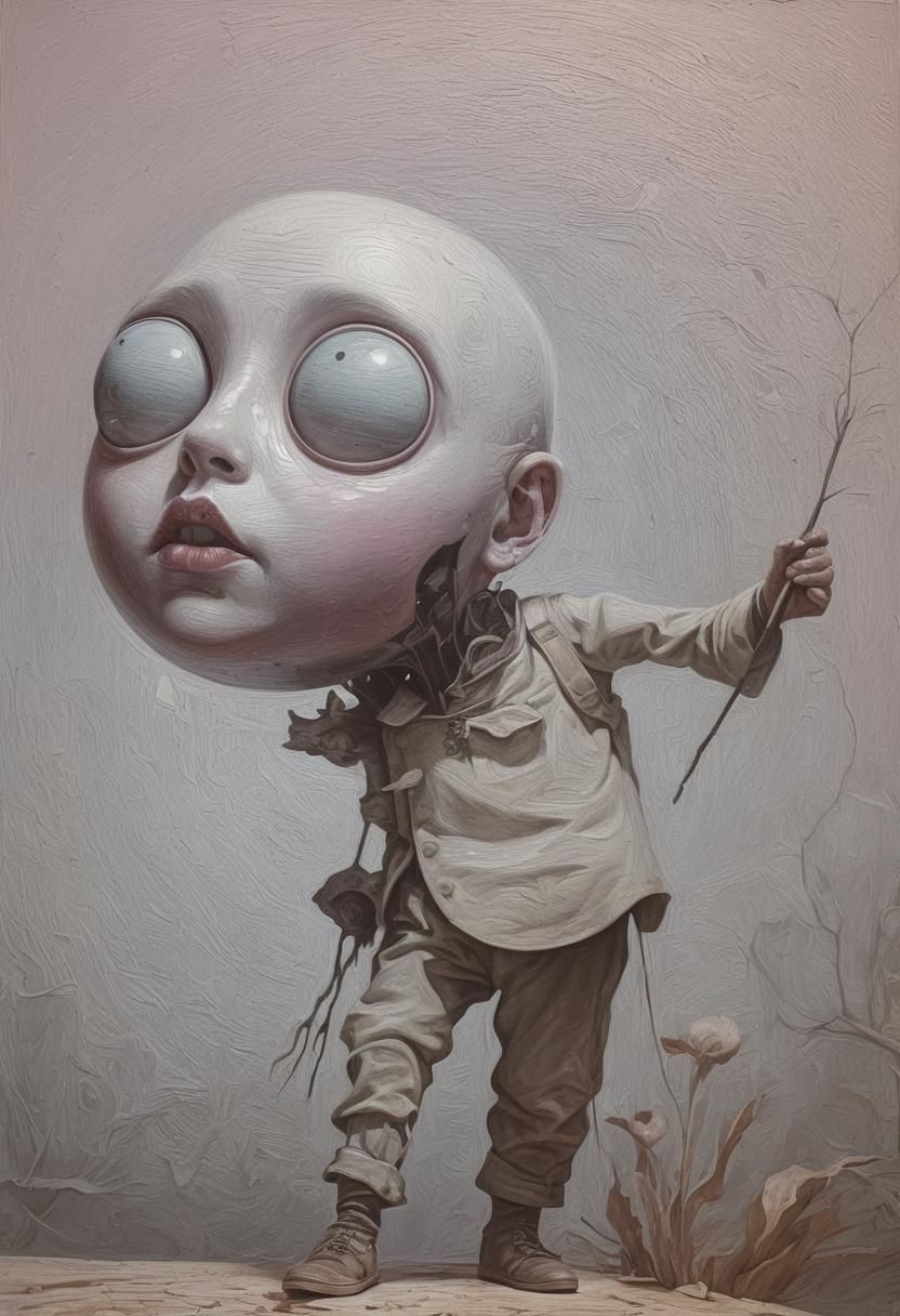 Filmic Gothic Art in Surreal Psychedelic Style