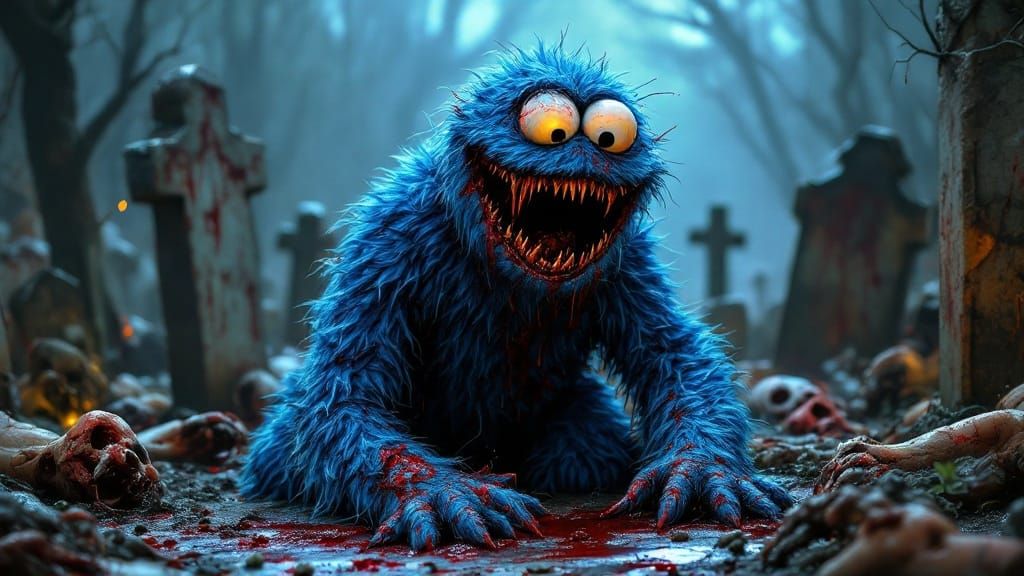 Blood-Soaked Horror of Cookie Monster