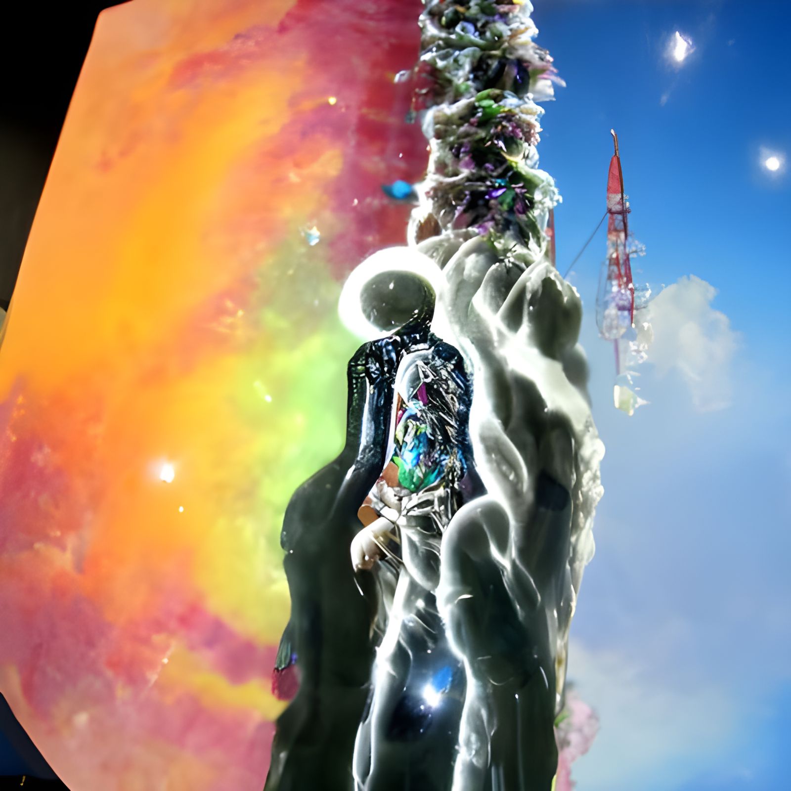 Holographic Astral Cosmic Illustration by Pablo Amaringo