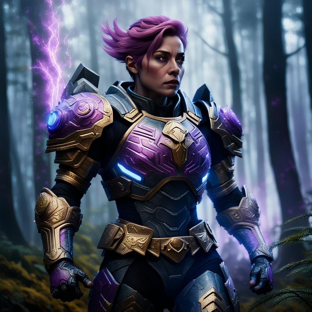 Zarya in Dark Fantasy Style, Hyper-Realistic Digital Art
