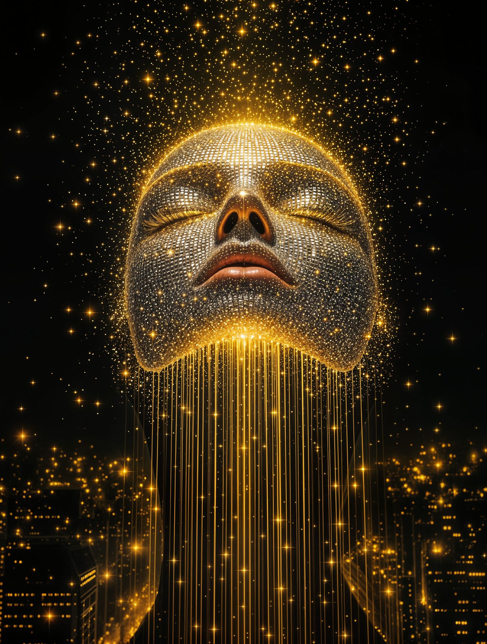 Faceted Goddess Ascends into Celestial City