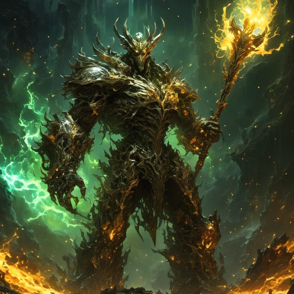 Trashpunk Cyborg Geisha with Neon Motorbike