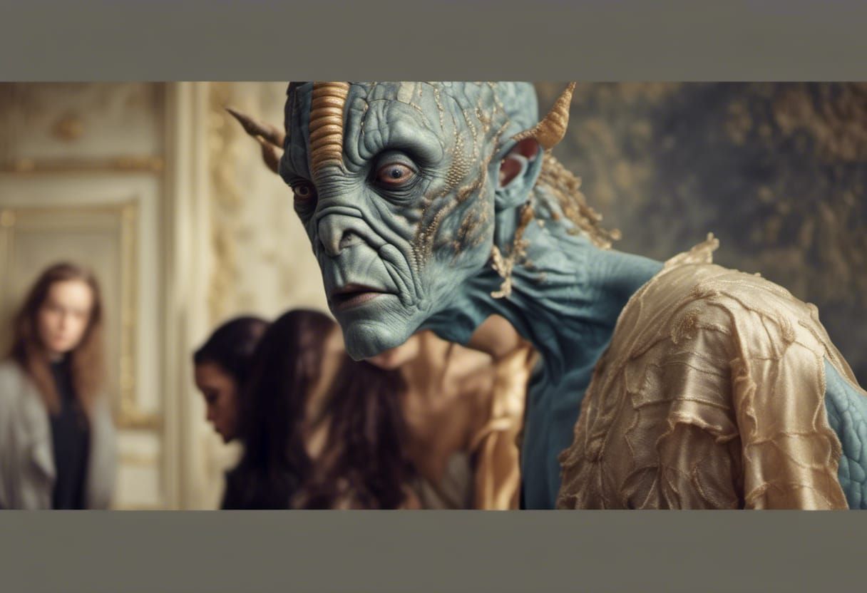 Art History Characters' Nightly Party in Hyperrealism