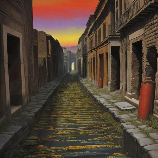 Pompeii Eruption: Surreal Photorealistic Cataclysm