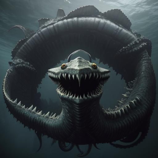 Gigantic Sea Monster Emerges from Mariana Trench