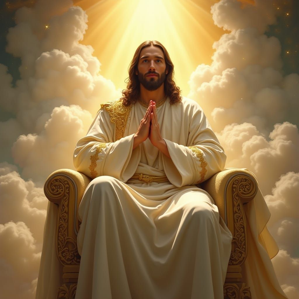 Jesus in a Heavenly Realm of Serenity