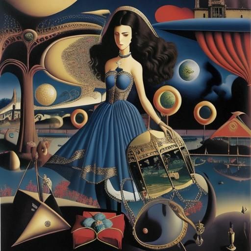 Surrealist Dreamscape Inspired by Dali and Magritte
