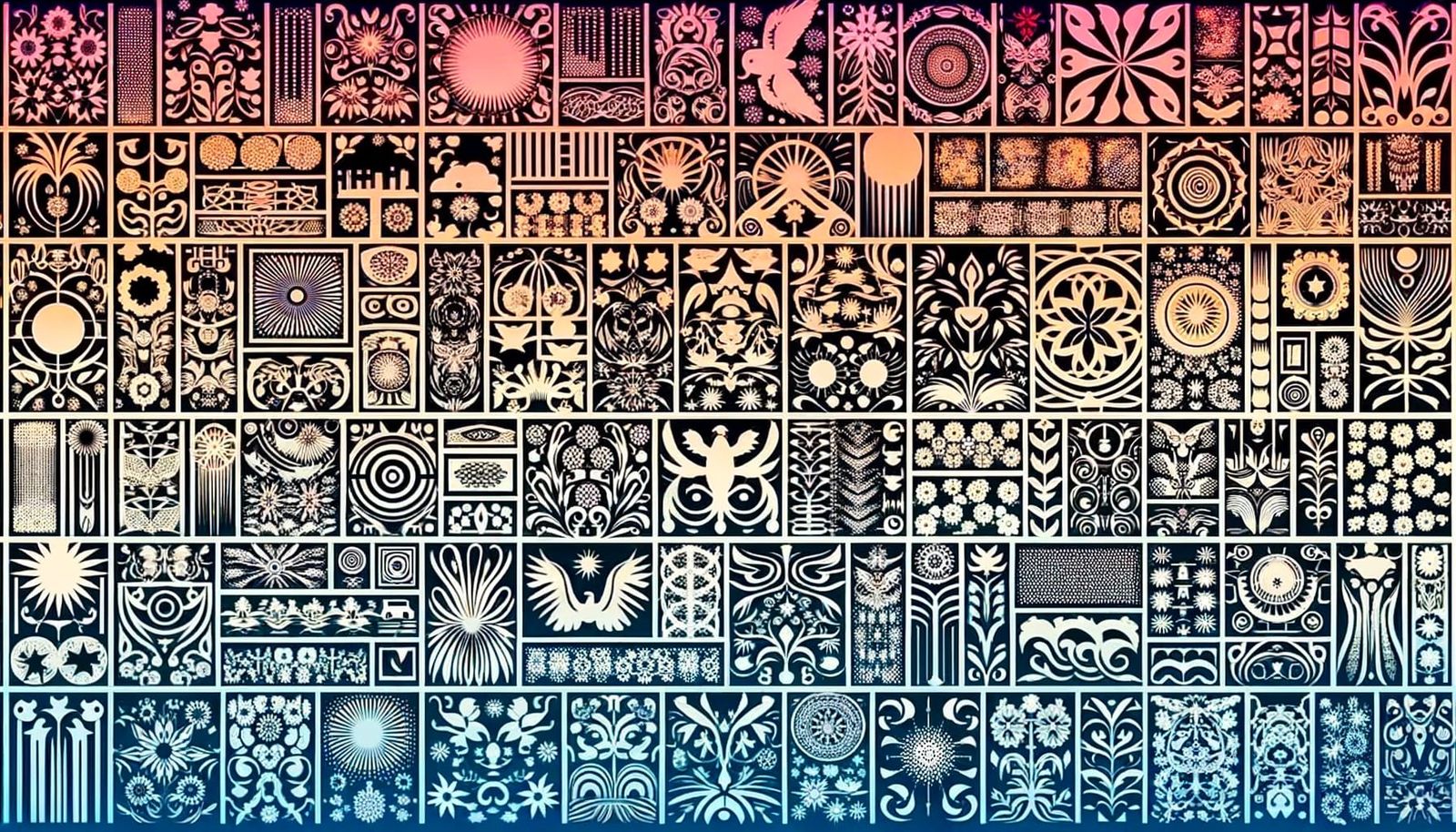 Artistic Wall with Stencil Designs