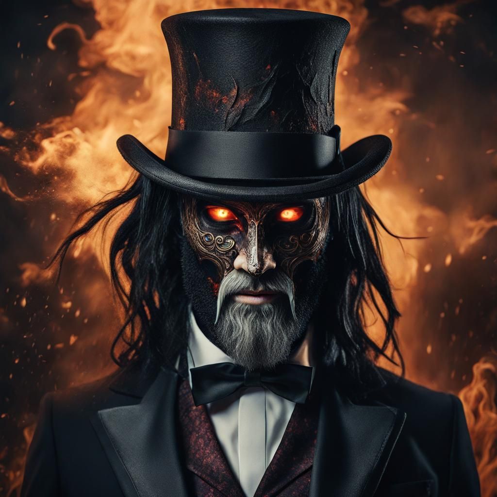 Vampire Hunter with Wooden Mask, Detailed Matte Painting