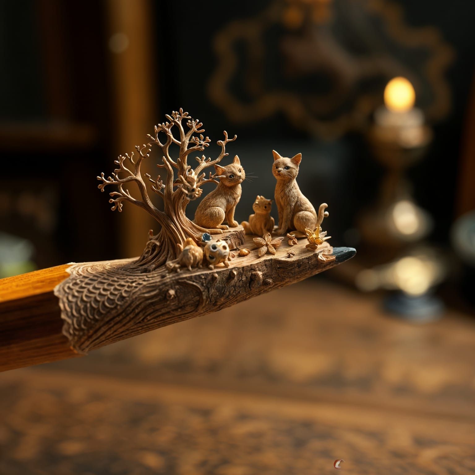 Cats on the tip of a pencil