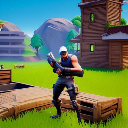 Fortnite Scene with 3D Shading