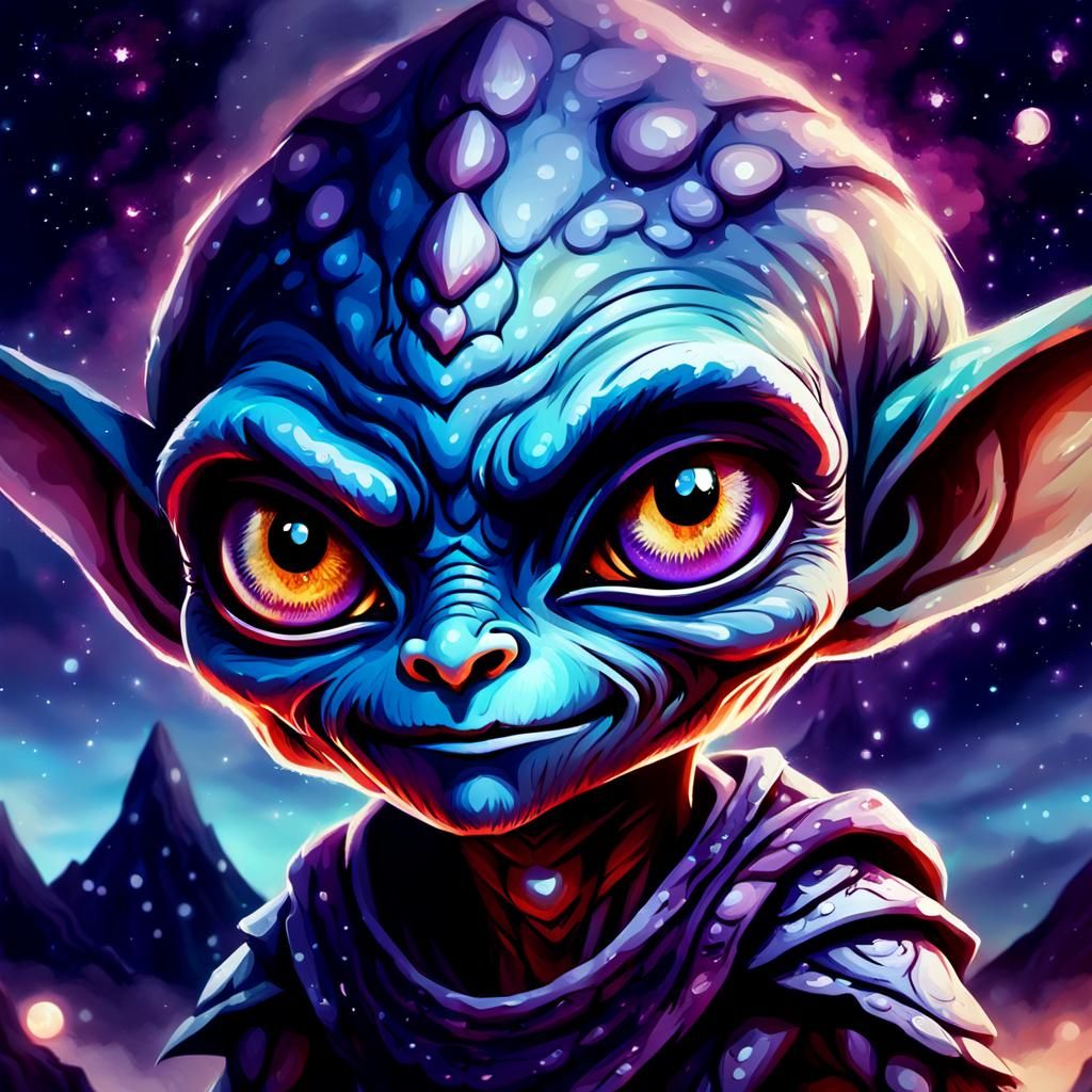 Anime Goblin Warrior on Misty Peak