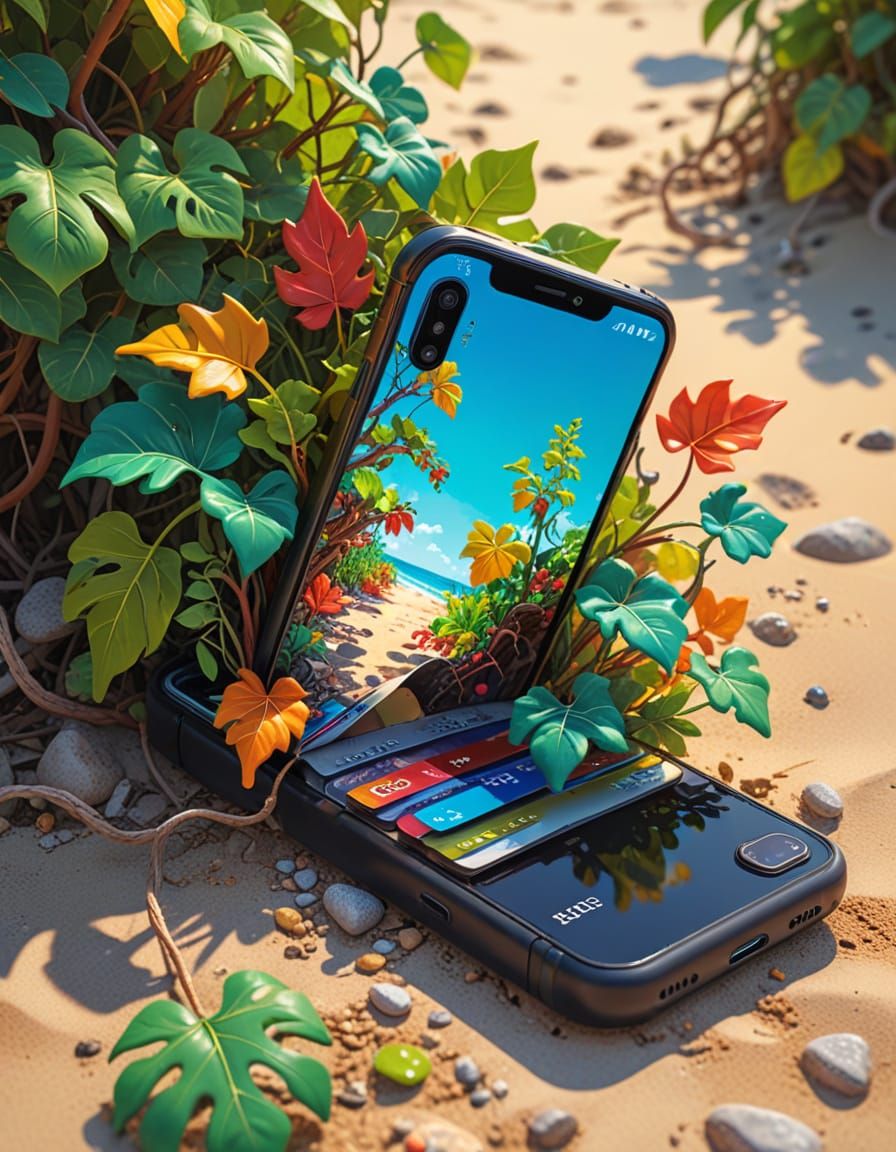 Plants in Unexpected Places: Fauvist Acrylic Art