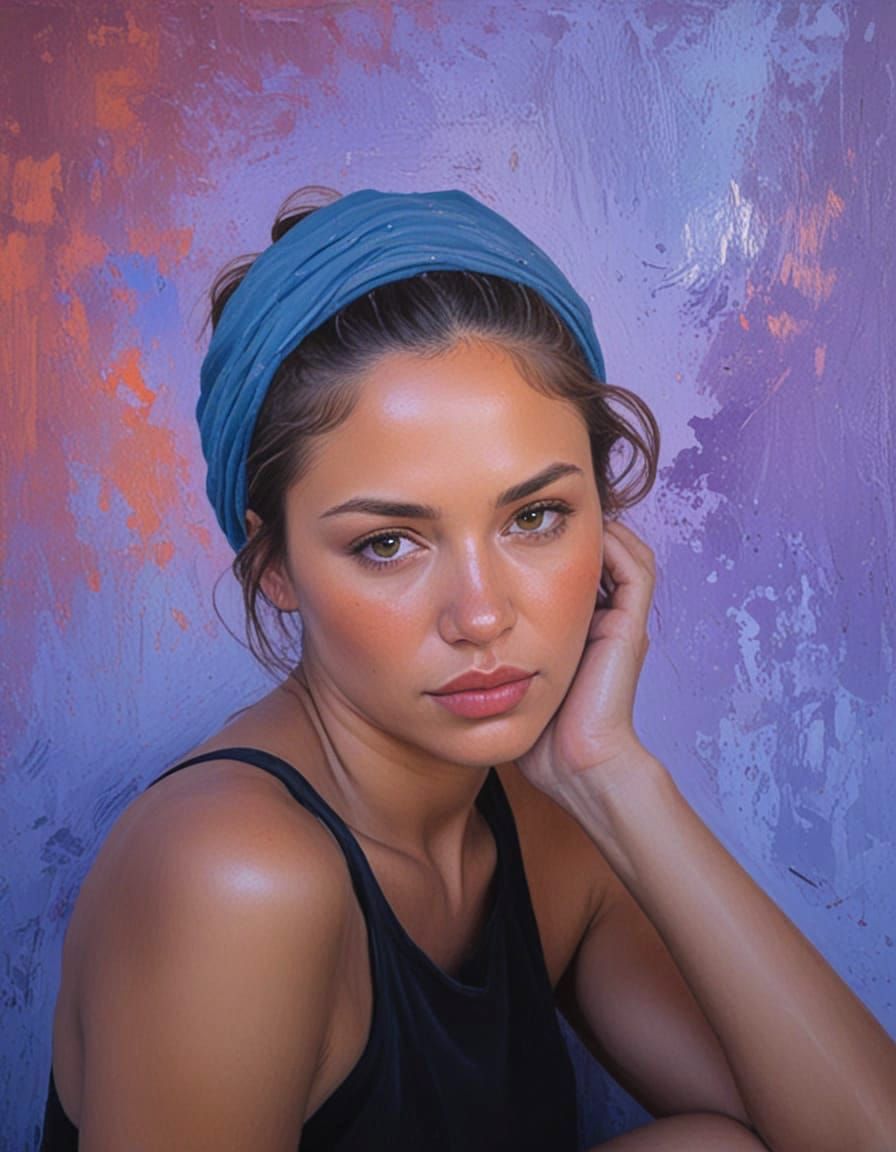 Expressive Portrait in Oil Painting Style