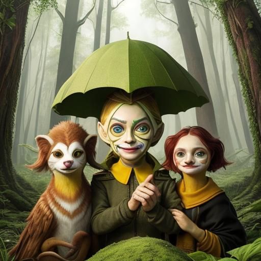 Surreal Biological Dreamscape with Magical Particles