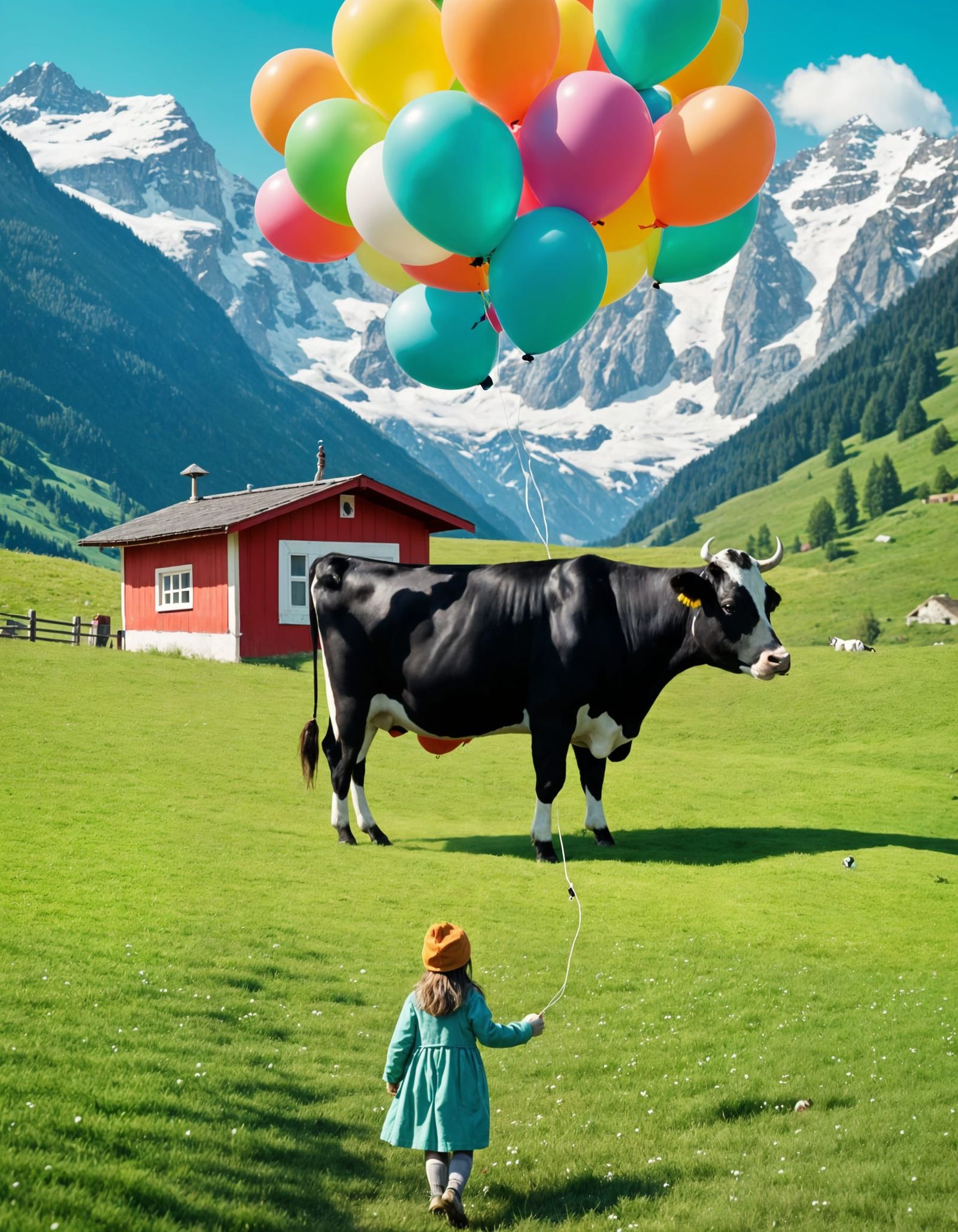 Springtime Cabin in Switzerland, Wes Anderson Style