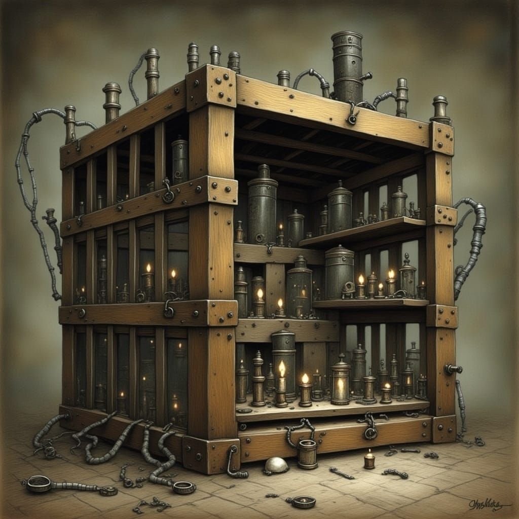 Interdimensional Cube Prison in Nightmare Engine Style