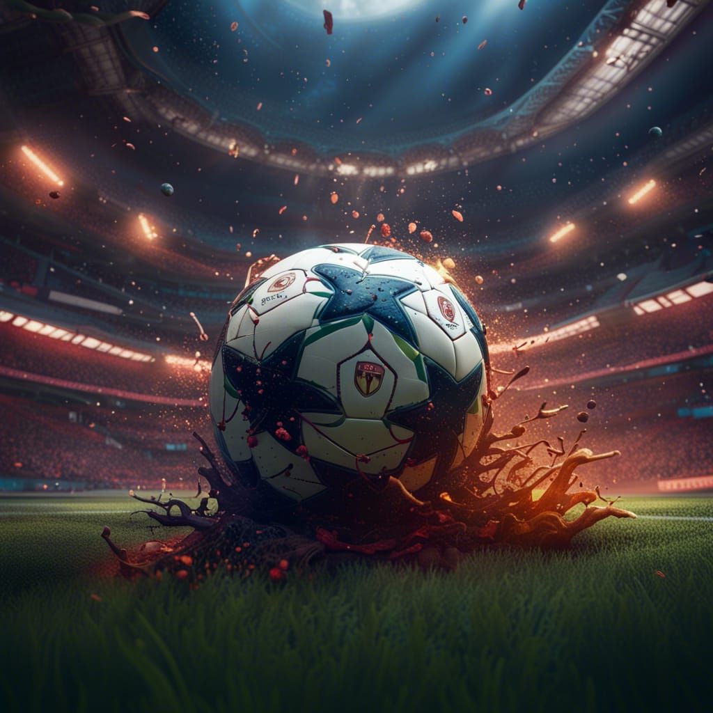 Detailed Soccer Scene in Deep Color