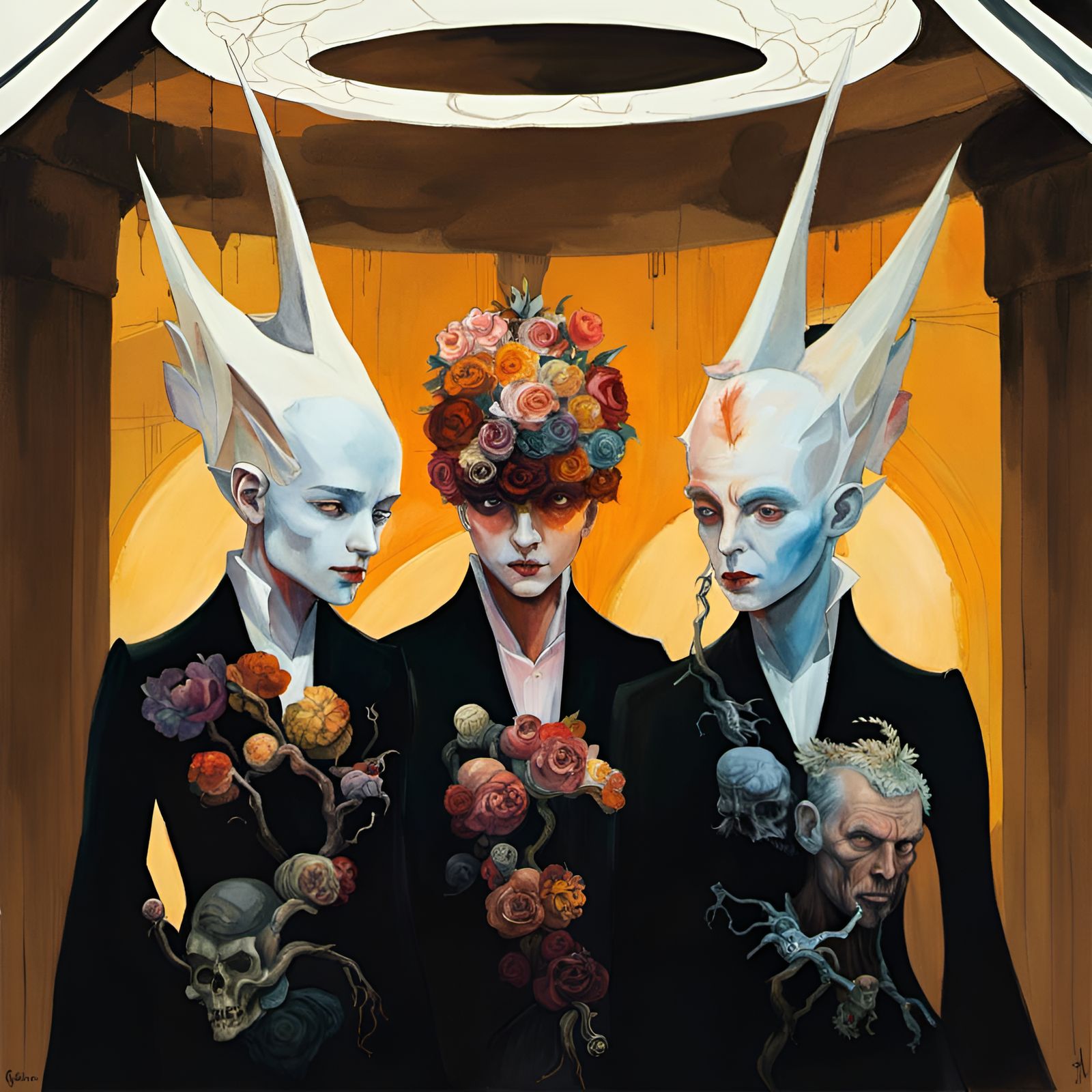 Mystical Three-Headed Fates Converge in Cosmic Harmony