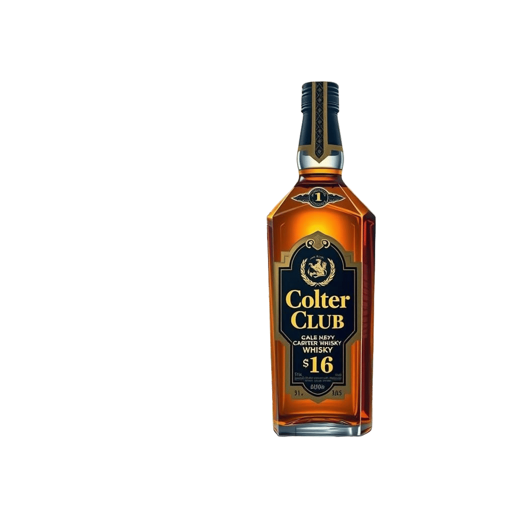 Art Deco Whisky Still Life in a Gritty Comic Book Style