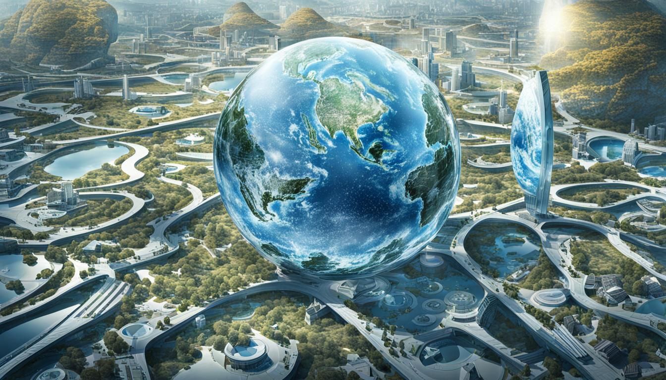 Ethereal Glass World: AI Generated Landscape