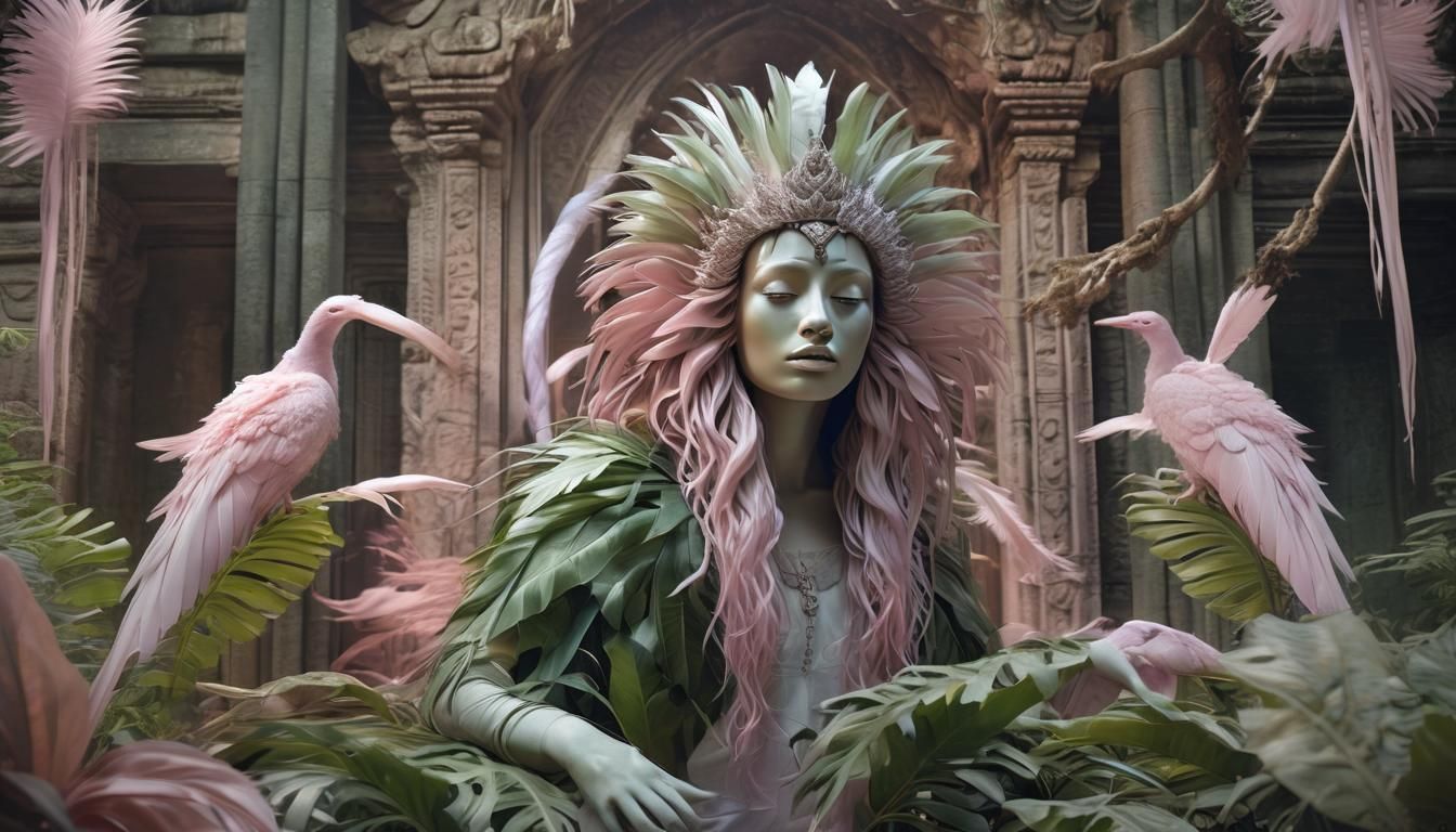 Enchanted Jungle Creature in Hyperrealistic Photography Styl...