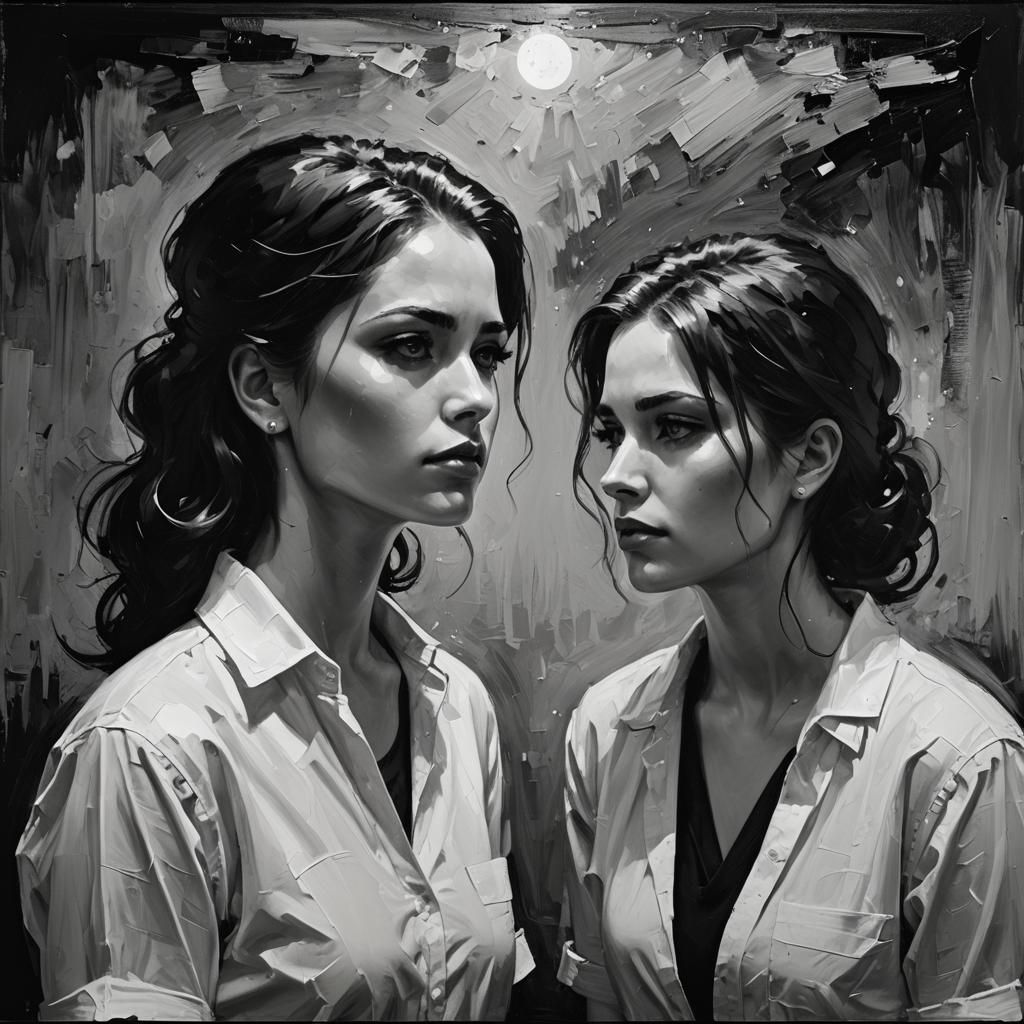 Sapphic Sorority President: Impasto Oil Painting