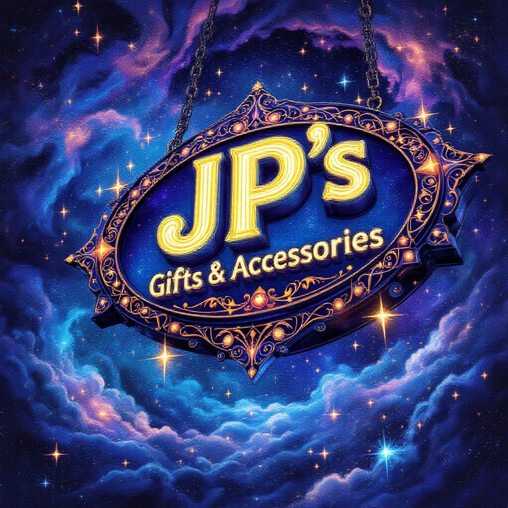 Iridescent Business Sign for Gifts and Accessories