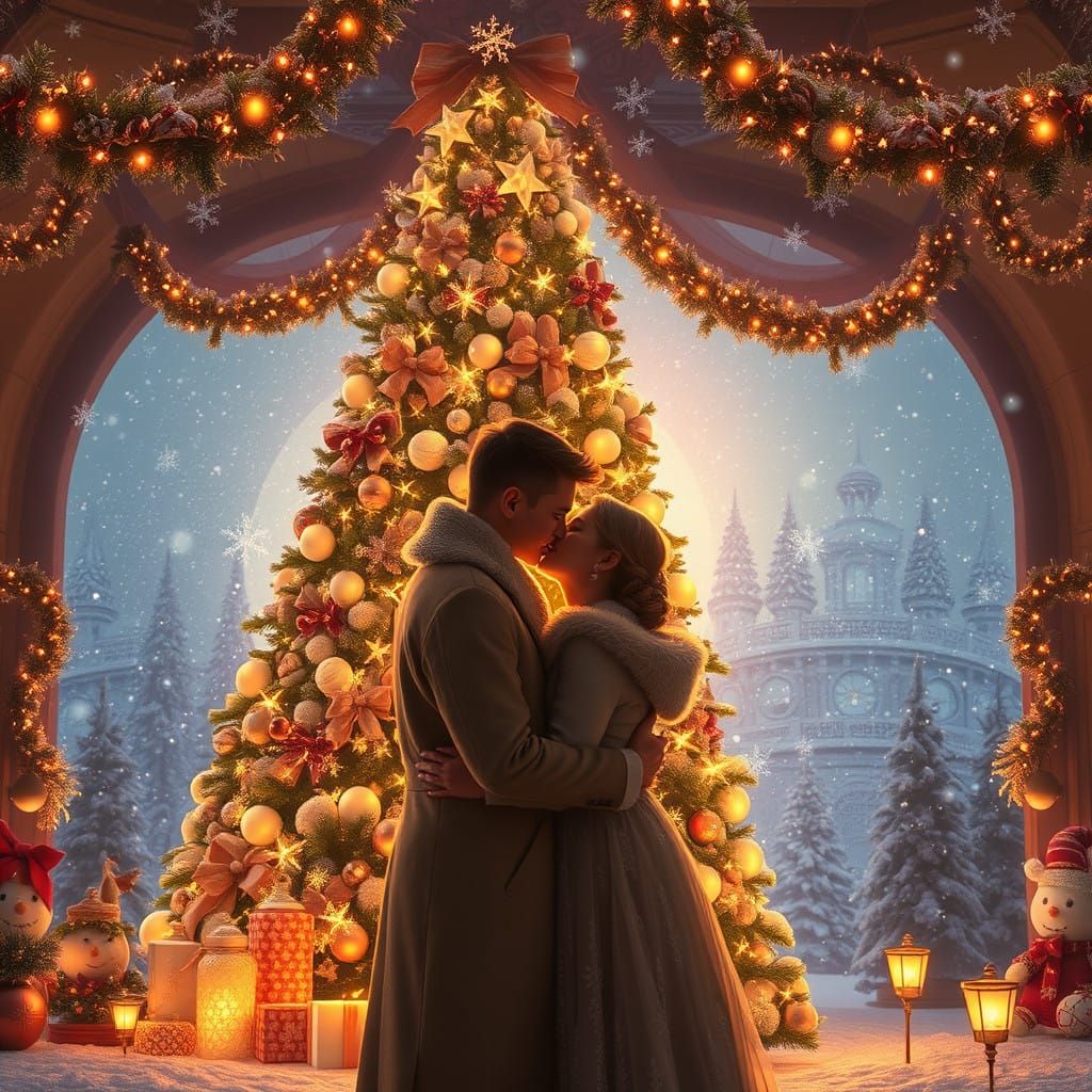 Christmas Magic: Whimsical Winter Wonderland Scene