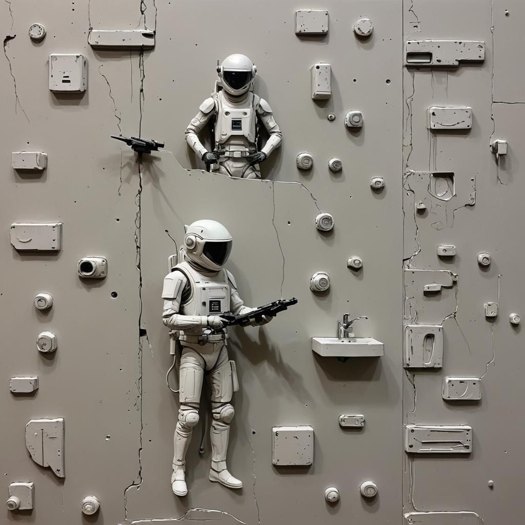 Drywall Service in Sci-Fi Folk Art Style