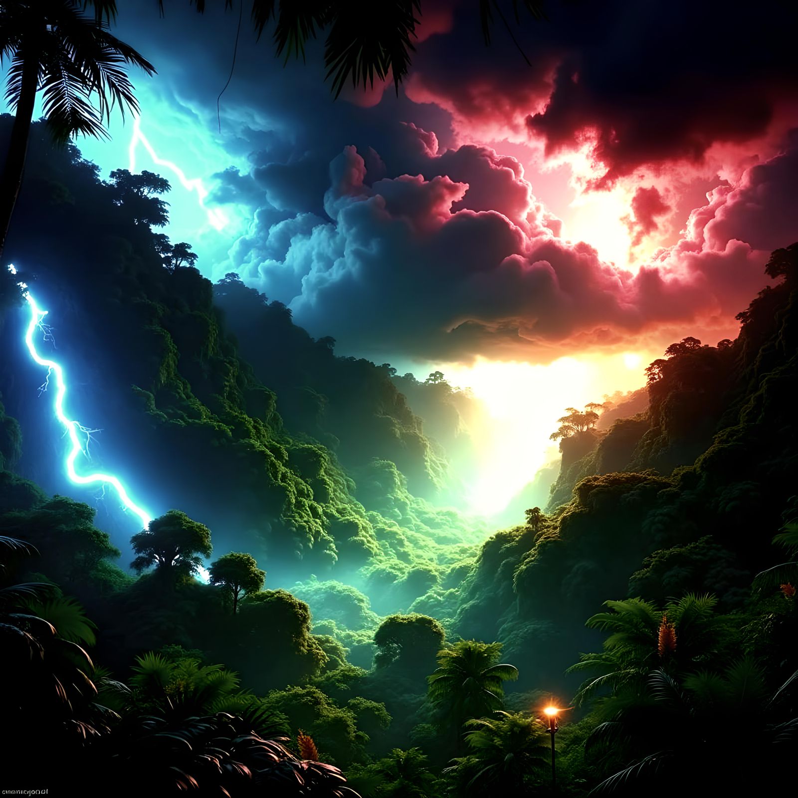 Jungle Typhoon: Cinematic Light and Color