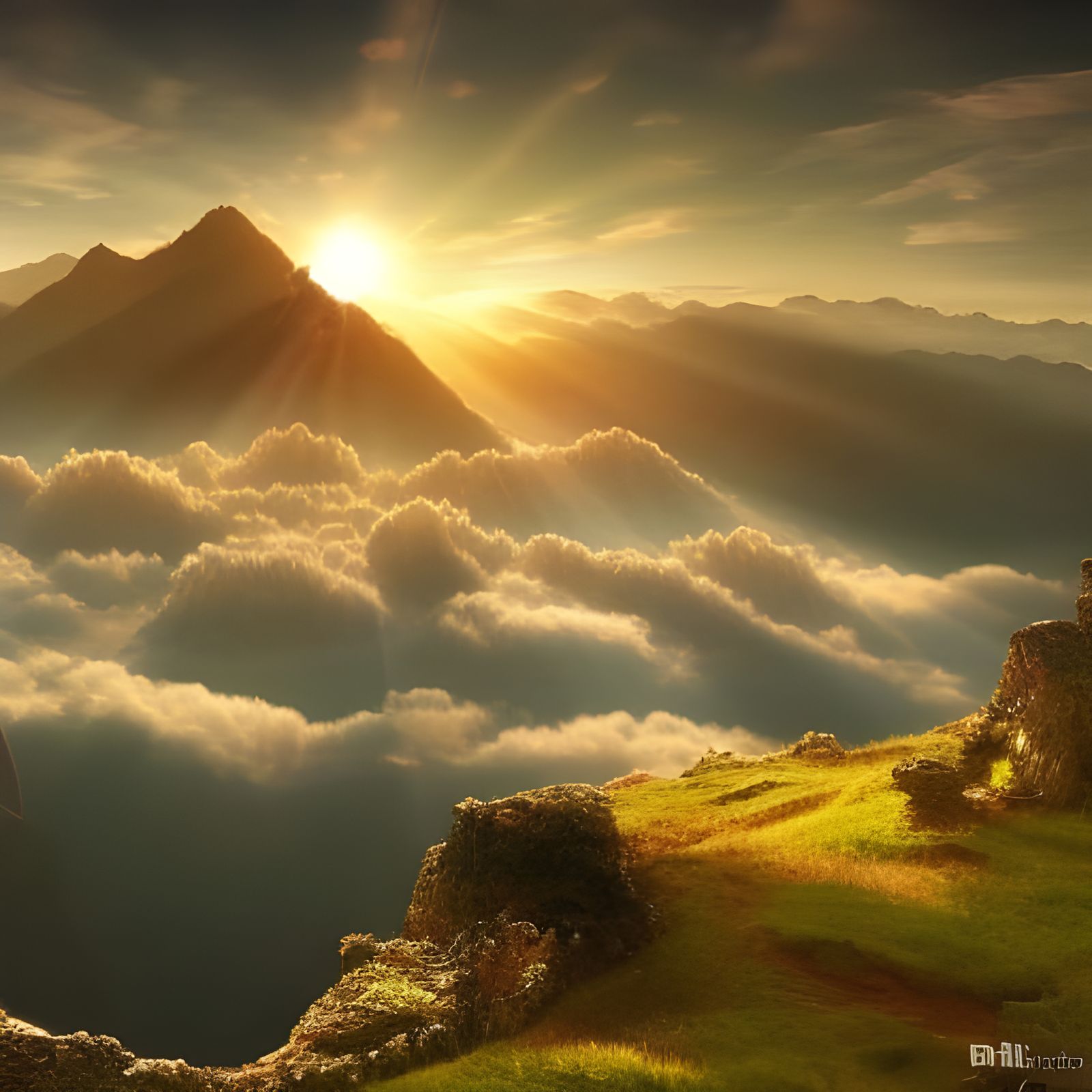 Sunrise in the mountains