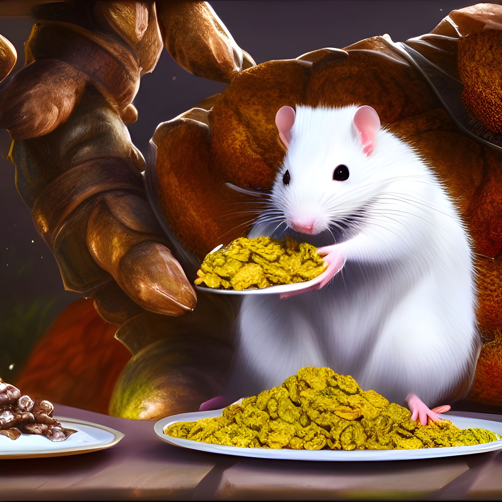 White Rat Feast: Detailed Matte Painting