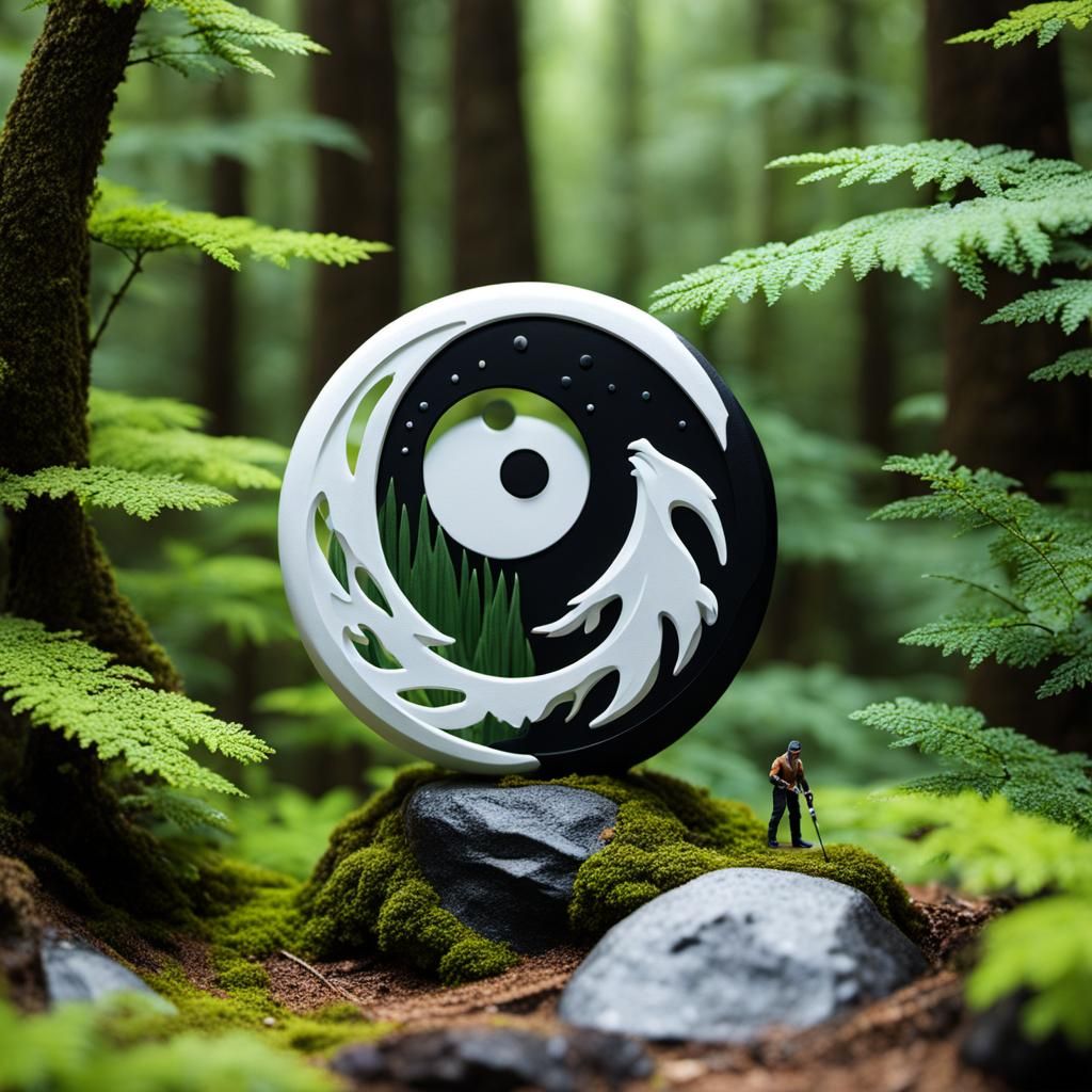 Action Figures: Yin and Yang in Mountain Forest