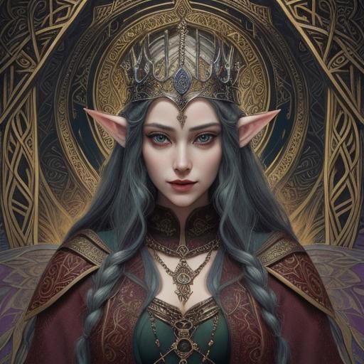 Elven King Portrait in Rich Fantasy Style