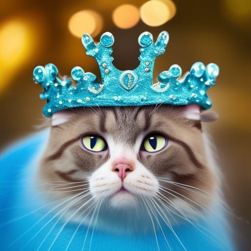 Ocean Princess Cat with Crown: Professional Photography