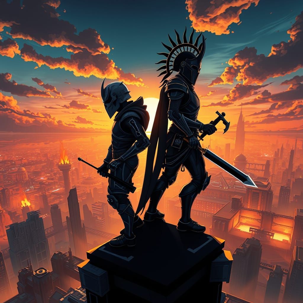 Action Packed Fortnite Rooftop Battle in Gritty Style