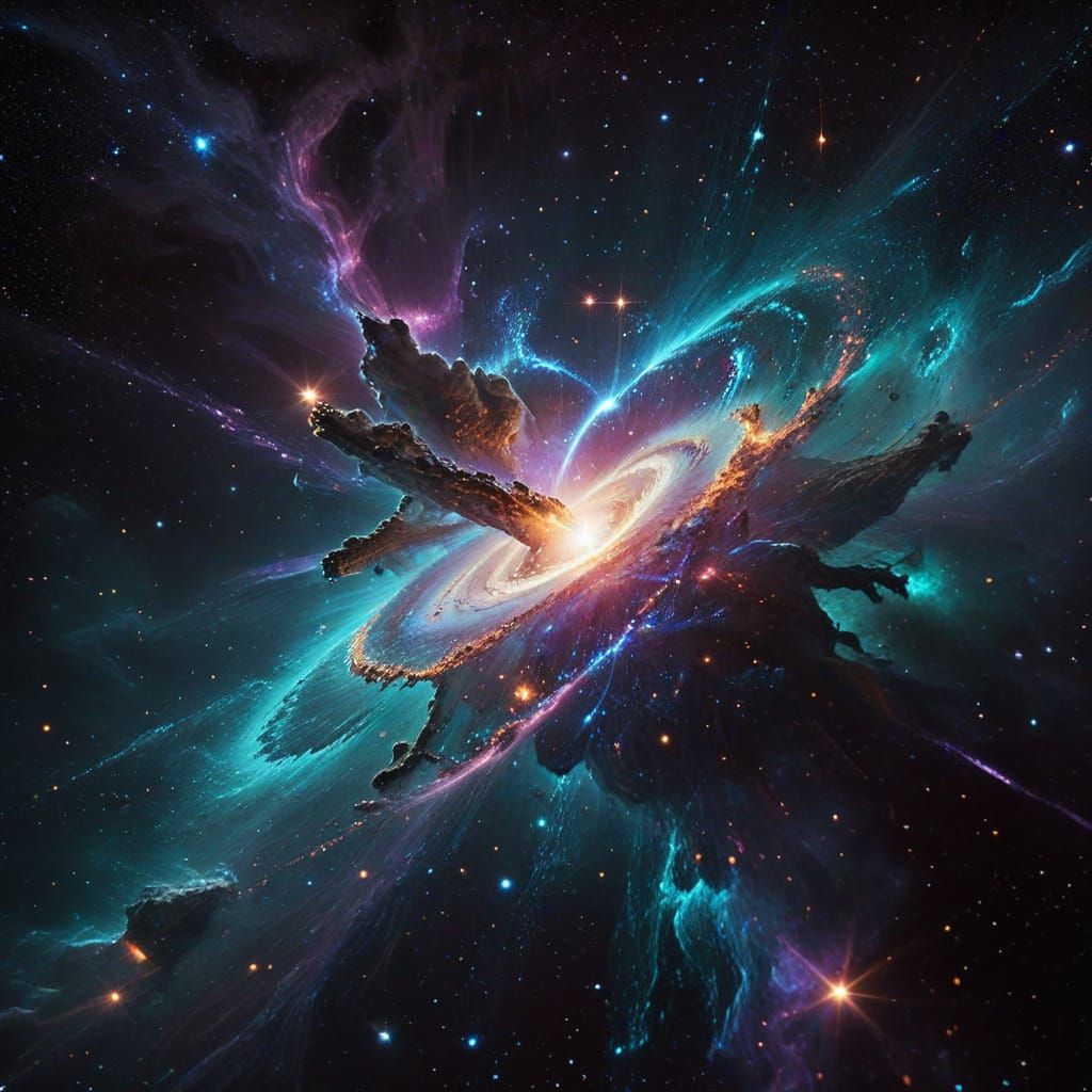 Vivid Supernova Explosion in Deep Space