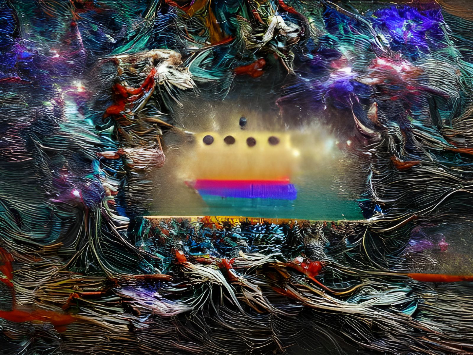 Electromagnetic Spectrum in Mixed Media Assemblage