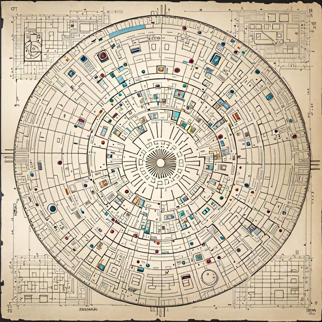 Futuristic Spheres in Holographic Sci-Fi Dreamscape