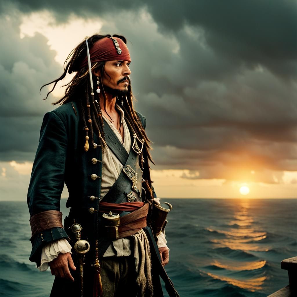 Captain Jack Sparrow and the Black Pearl